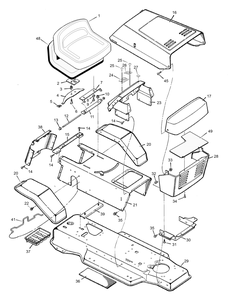 Part Location Diagram of F-000797L Briggs and Stratton Instruction Book and Parts List